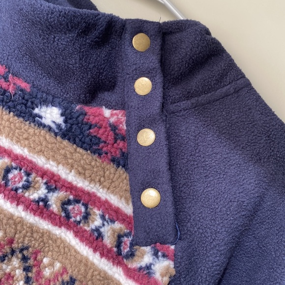 Navy Plush Southwest Print Sweatshirt - Picture 2 of 6